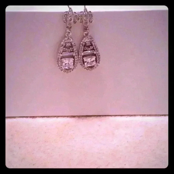 Diamond cubic zircon earrings - Picture 1 of 4